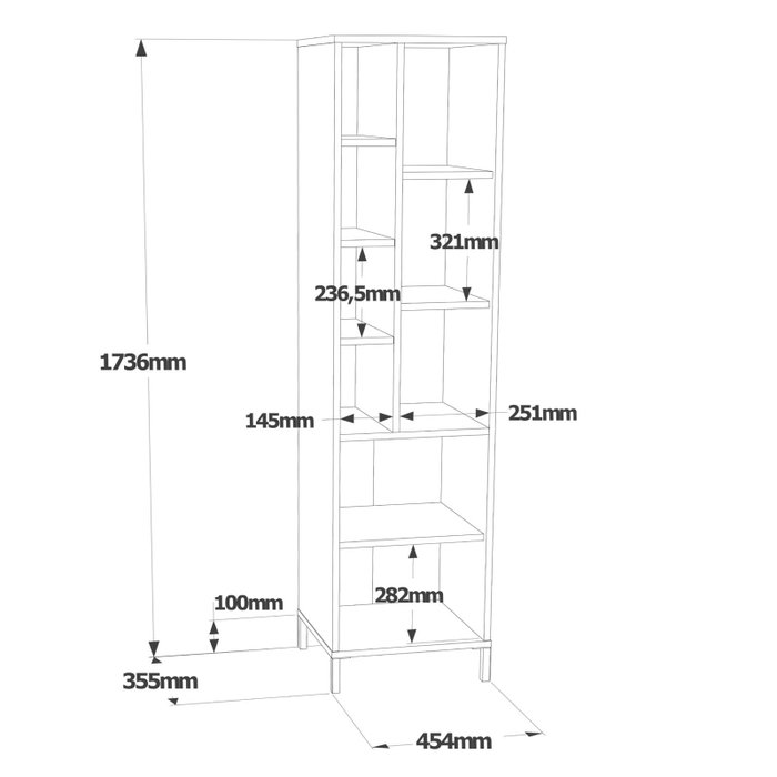 Hanah Home Armario Multiusos Vı2-W Blanco